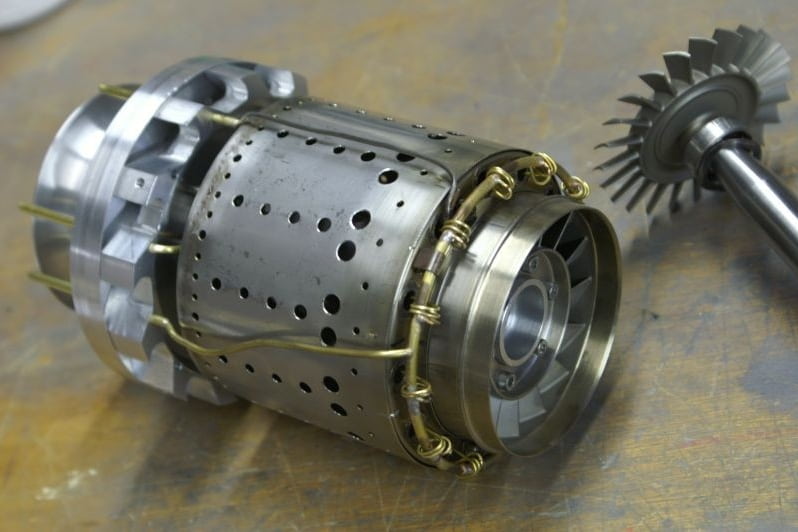 F16 Homemade jetengine internal core, see turbine page