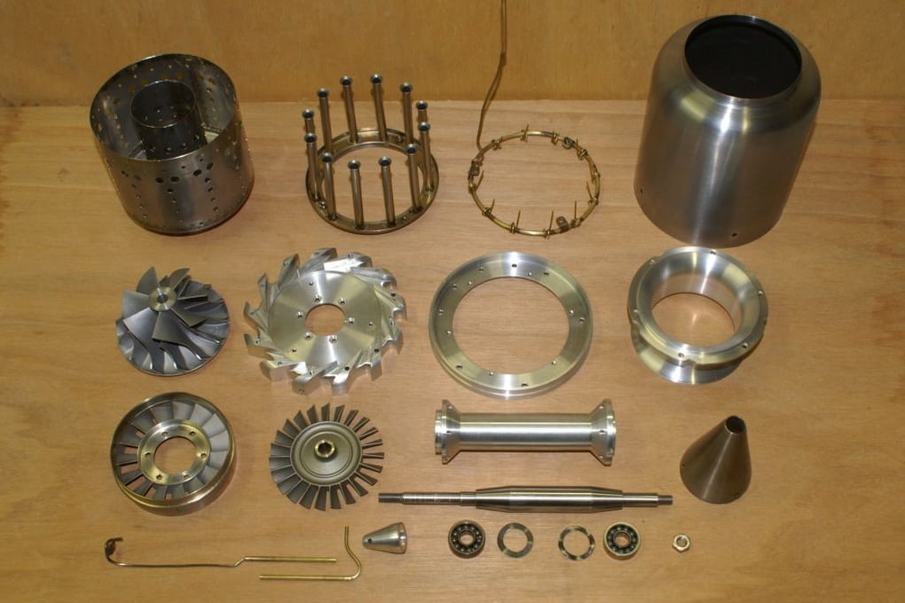 F16 Homemade jetengine parts, see turbine page
