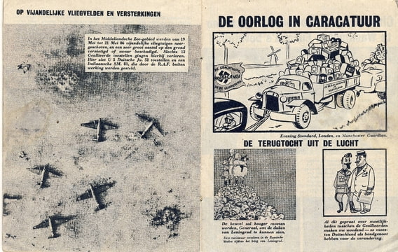 De Wervelwind uit de tweede wereldoorlog karikatuur spotprent wo2