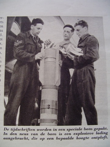 De Wervelwind uit de tweede wereldoorlog bom afwerpen pamfletten